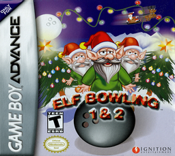 Elf Bowling 1 & 2 box art for GameBoy Advance